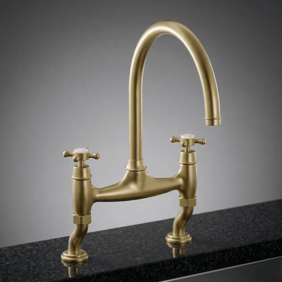 Sherborne Crosshead Bridge Mixer Kitchen Tap | Bidbury & Co
