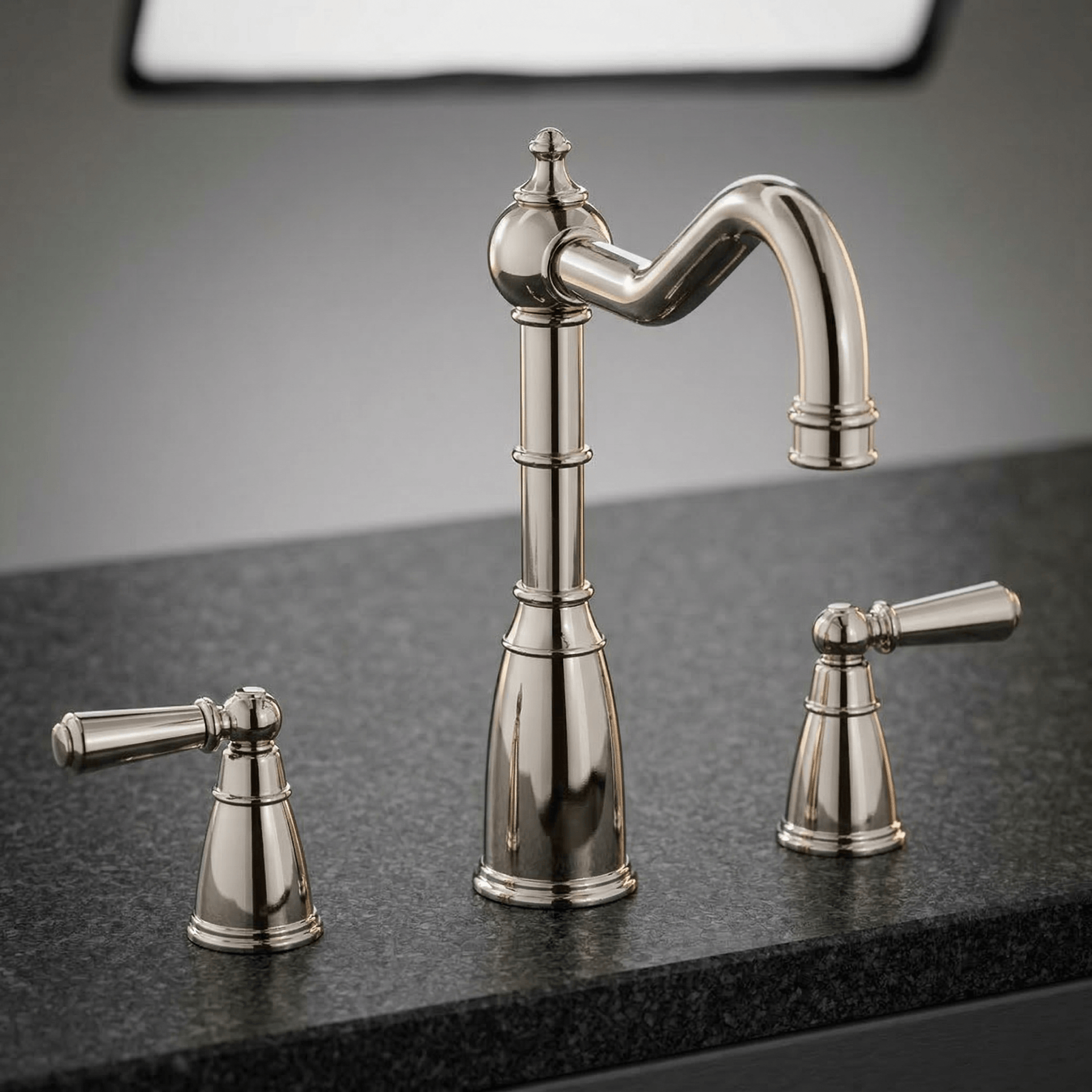 Sherston 3 Hole Mixer Tap with Country Spout and Metal Lever Handles | Bidbury & Co
