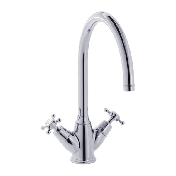 Yorkley Twin Lever Tap with Crosshead Handles | Bidbury & Co