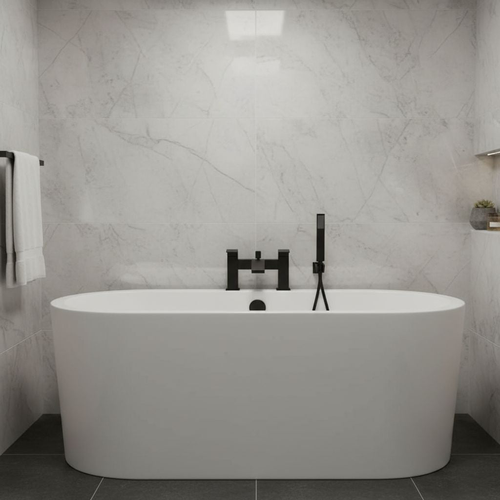 Kinlin Bath Shower Mixer Tap with Shower Handset and Holder