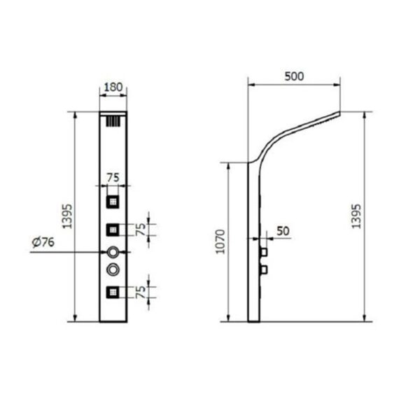 Luna | Thermostatic Panel Shower