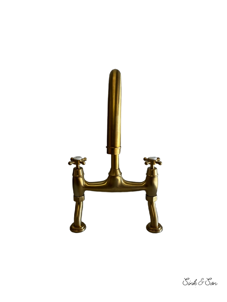 Sherborne Crosshead Bridge Mixer Kitchen Tap | Bidbury & Co