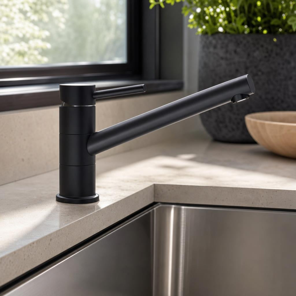 The Camden Matte Black Kitchen Tap