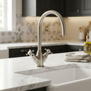 Yorkley Twin Lever Tap with Crosshead Handles | Bidbury & Co