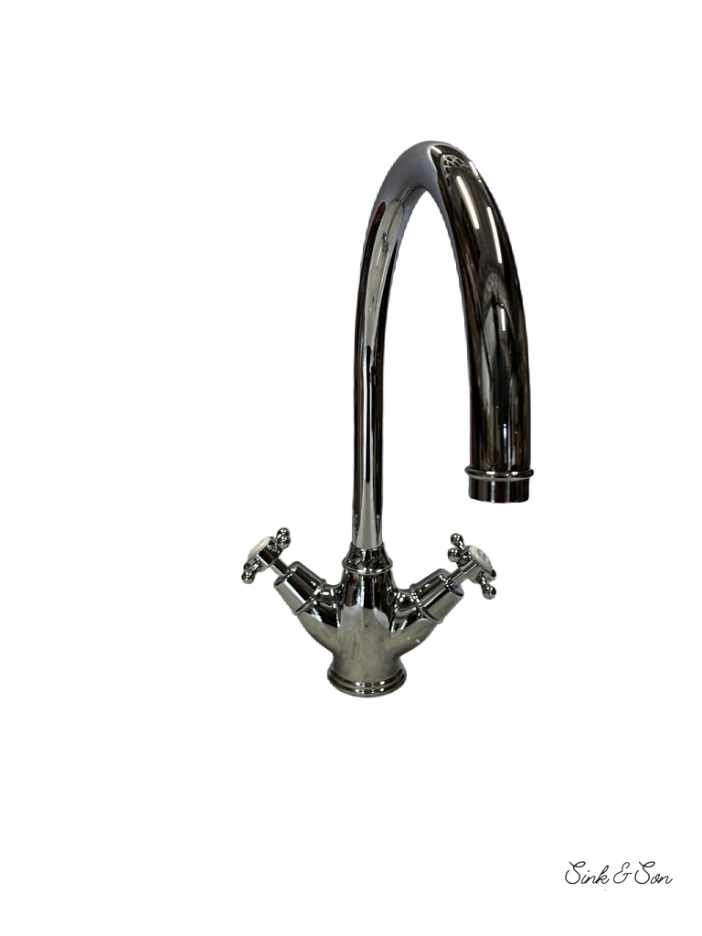 Yorkley Twin Lever Tap with Crosshead Handles | Bidbury & Co